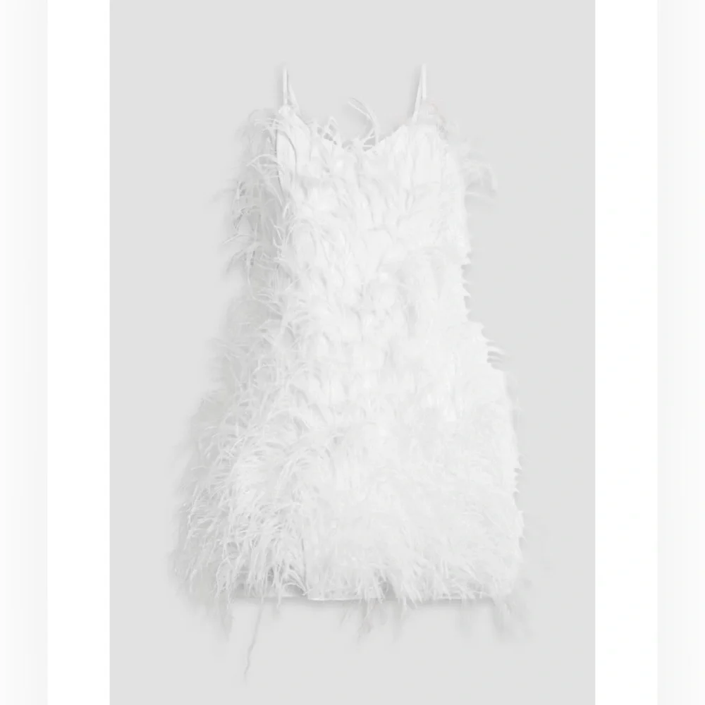 cult gaia White Feathered Mini Dress - Picture 2 of 7